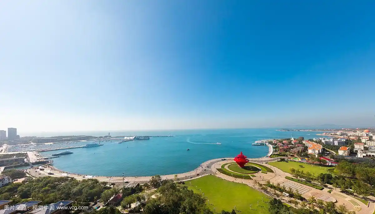 青岛浮山湾鸟瞰