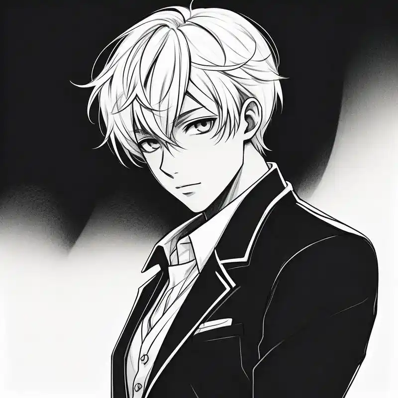 超酷的西装革履黑白素描头像97 男生穿上西装,真的是帅气又绅士98