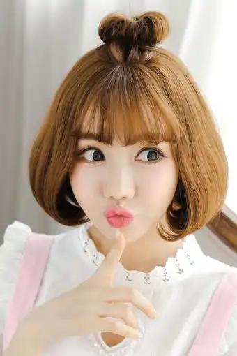 黛美丝空气刘海内扣bobo头假发梨花头短发全头套