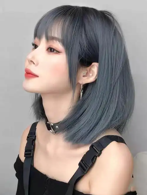 雾蓝色头发图片 男生雾霾蓝灰色头发图片 - 汽车时代网