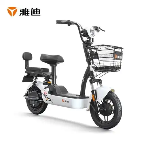 雅迪电动车新款小金鼠l锂电可提48v电瓶车踏板代步电动自行车