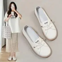 zhr女士单鞋_zhr 休闲鞋女简约真牛皮小白鞋女舒适轻便果冻底女鞋