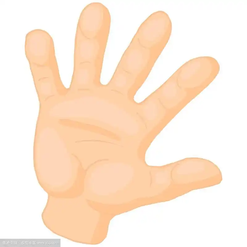 打开手掌图标卡通风格