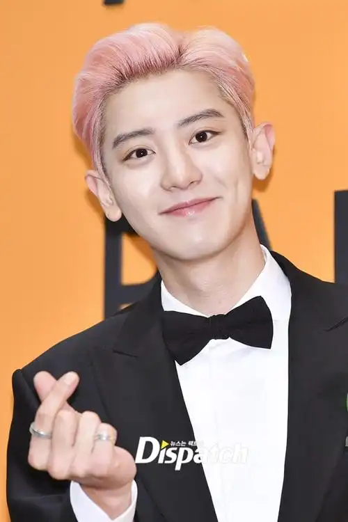 exo朴灿烈黑西装粉头发出席活动 可盐可甜帅气逼人【组图】