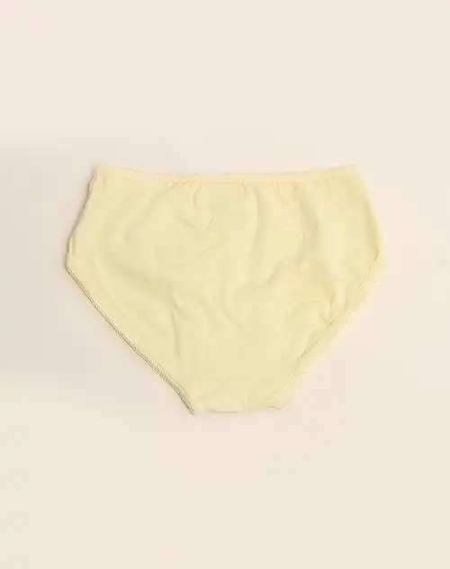 女童淡黄色简约三角内裤