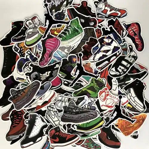 贴纸aj乔丹飞人篮球球鞋行李箱贴男潮牌笔记本电脑笔记本个性小贴纸