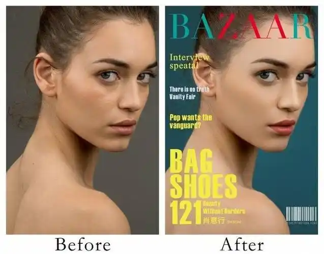 ps杂志封面,杂志封面商业人像修图实例