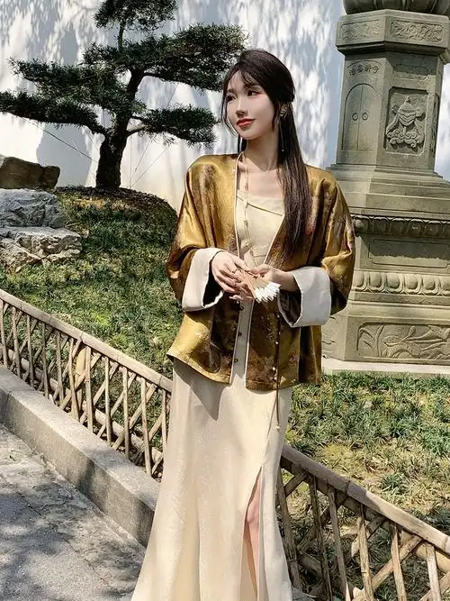 新中式套装穿搭一整套女春秋2024新款裙子两件套国风时尚果果家