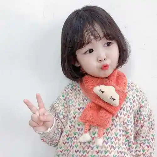 儿童围巾女秋冬韩版可爱超萌女童宝宝冬季保暖围脖潮婴儿卡通护颈