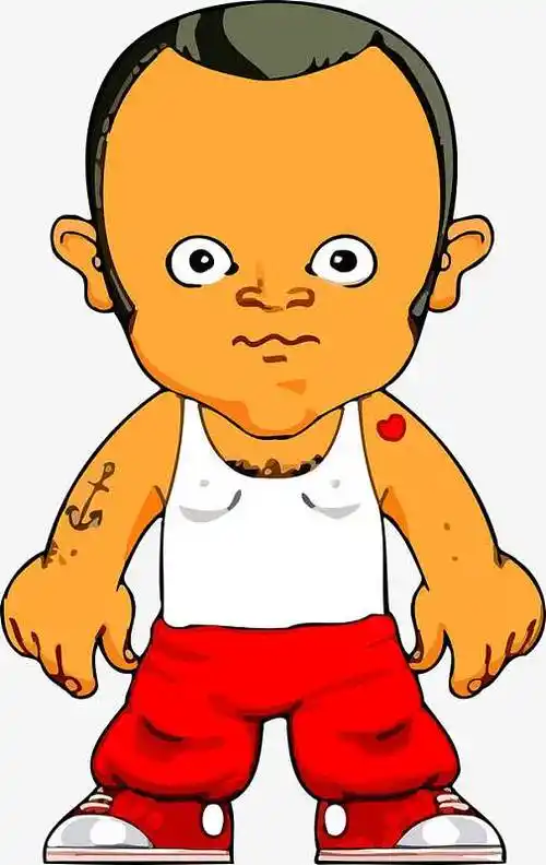 卡通寸头中年男子png