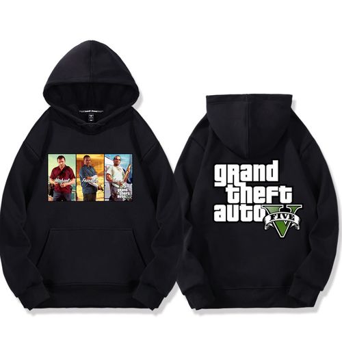 侠盗游戏gta5圣安地列斯rockstar games摇滚之星连帽卫衣长袖衣服