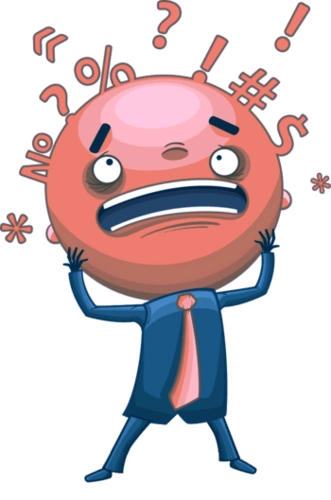 抓狂卡通小人矢量