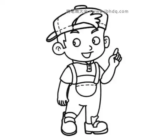 帅气小男孩简笔画小可爱的男孩简笔画4幼儿园简笔画小男孩怎么画小