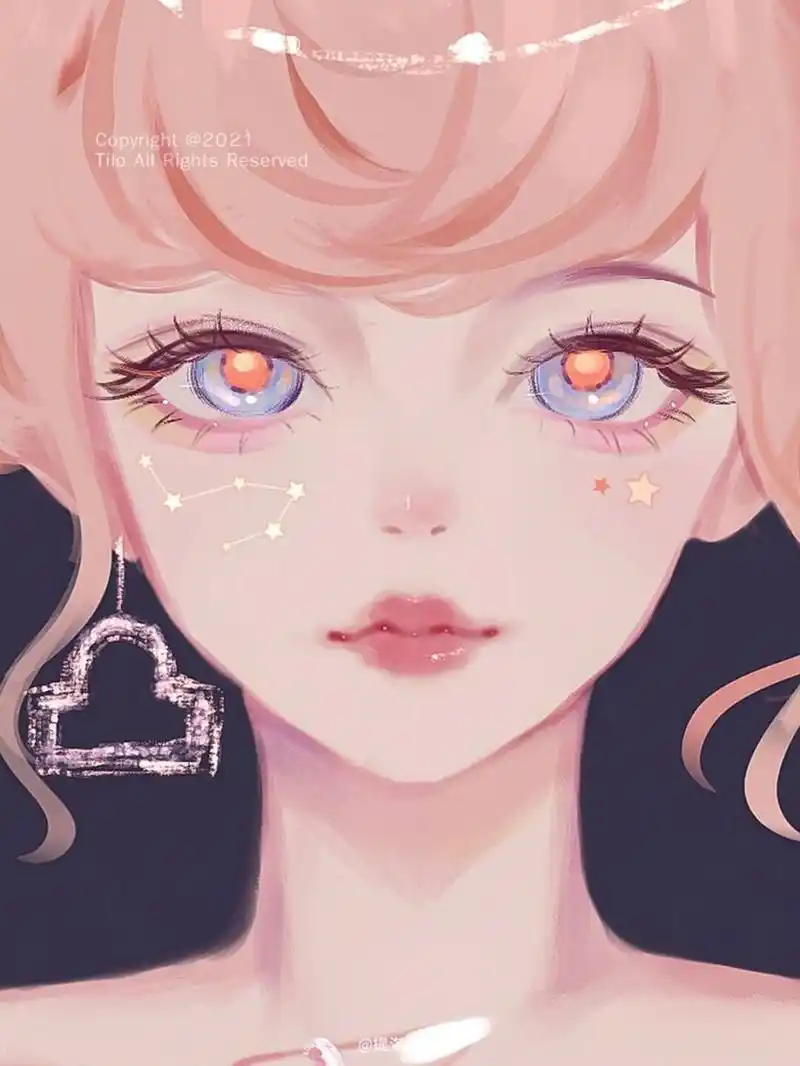 【十二星座仙女系列插画】天秤座 开了个星座新坑787878 我是