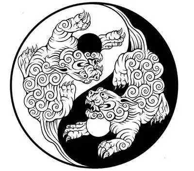 55张黑白阴阳纹身手稿素材