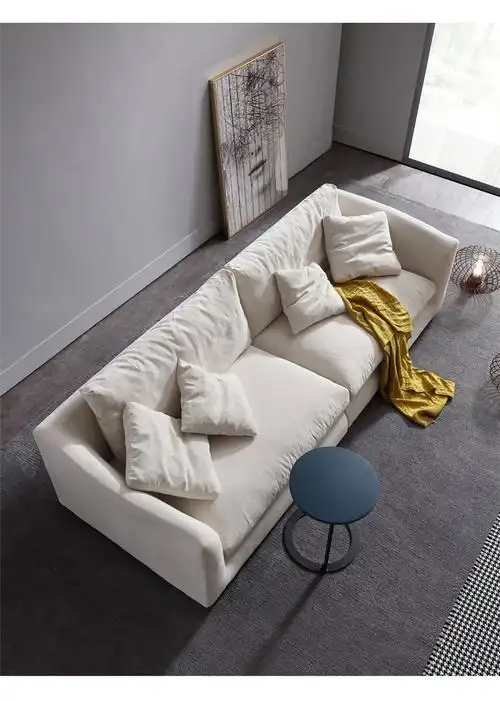 美空 沙发 北欧现代羽绒布艺沙发简约客厅ins风网红四三人位乳胶沙发