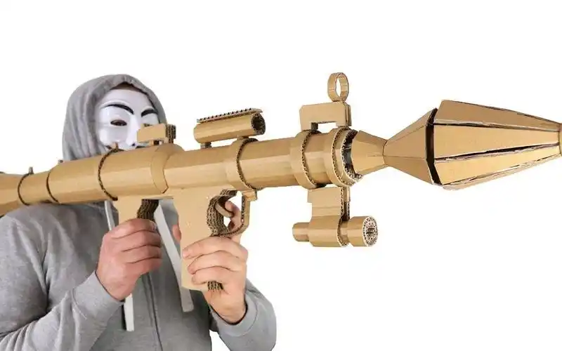 纸板diy | rpg火箭筒 | 自制玩具枪-魔之莎莎-默认收藏夹-哔哩哔哩