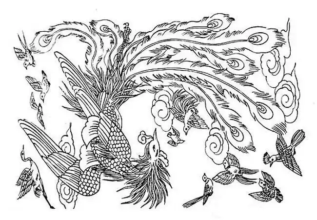 百鸟朝凤简笔画怎么画?