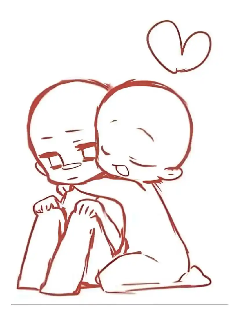 离我远点啦  q版双人可爱模板  这款可爱的q版双人模板充满了童趣和