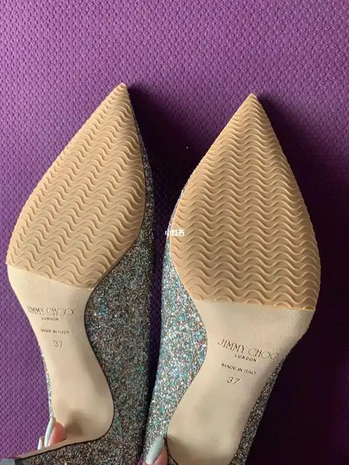 jimmychoo亮片鞋自己贴底
