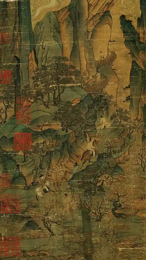 唐李昭道明皇幸蜀纸本559x81