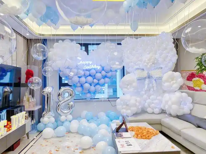 上海在家里布置生日布置#生日 #告白气球  #气球抱抱熊