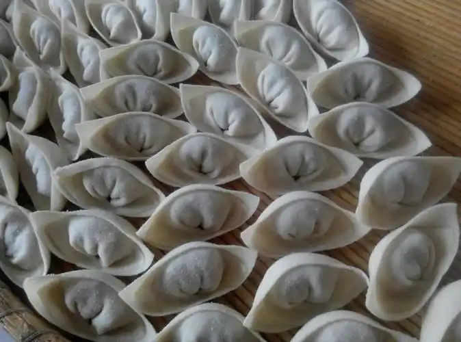 过年的水饺,博山元宝饺子.