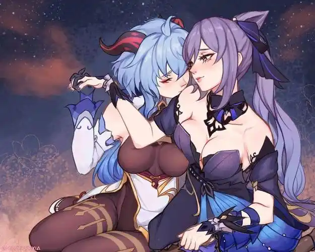 shoulderkiss甘雨原神甘雨