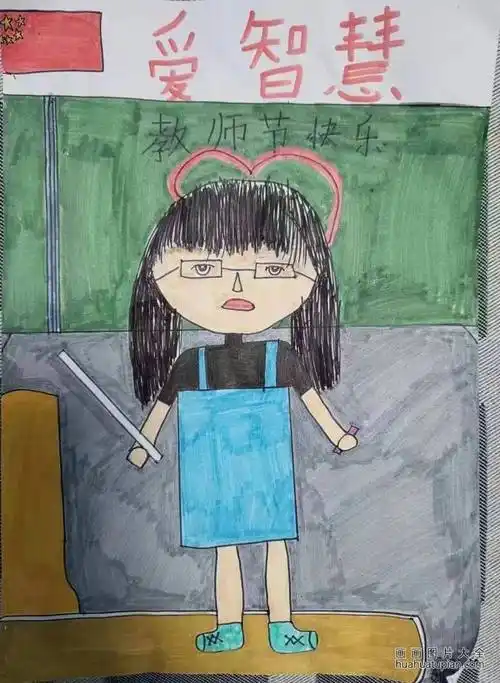 我心中的最美教师主题儿童画(25)-画画图片大全