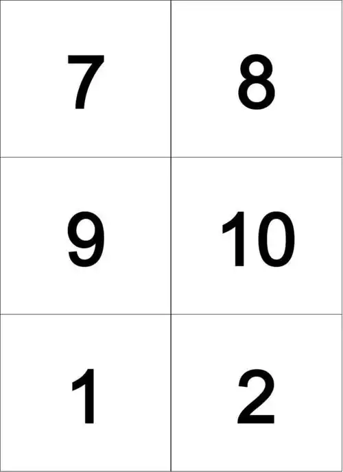 1数字扑克 打印版