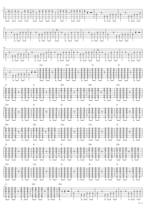 张震岳爱之初体验吉他谱