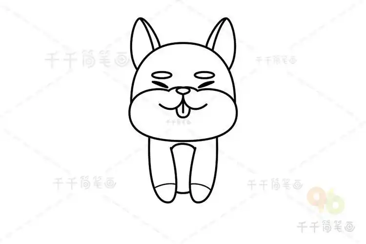 柴犬简笔画图片狗简笔画