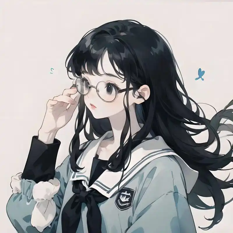 眼镜61女生头像～ 美女贴贴～学生气息扑面而来,眼镜控这谁顶得住呀