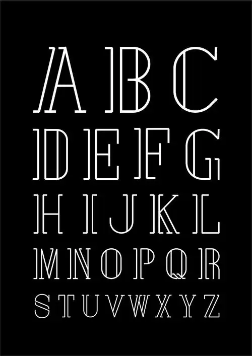 英文字体设计大写