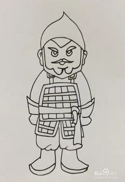 如何画一个小士兵军人卡通简笔画步骤图