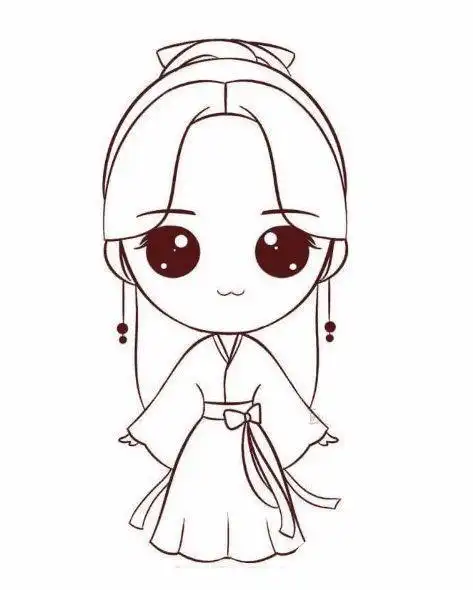 比较易画的q版明星简笔画