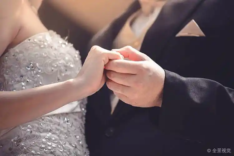 婚礼_情侣_握手_象征_爱情_婚姻_高清图片_全景视觉