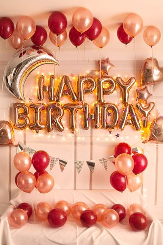 生日快乐告白装饰ins风气球套餐派对女生儿童周岁背景墙场景用品