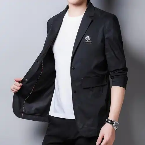 小西装外套男春秋中年秋装单西薄款上衣单件修身秋季男士休闲西服