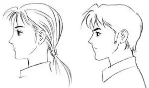 动漫人物侧面画法