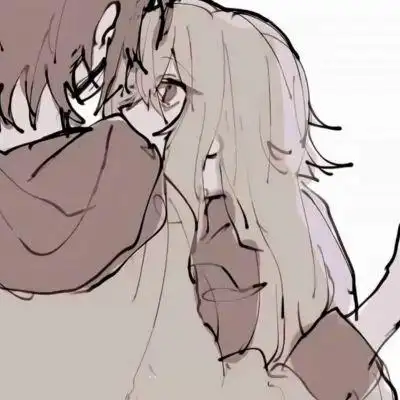 漫画男女情头一左一右好看高清图片