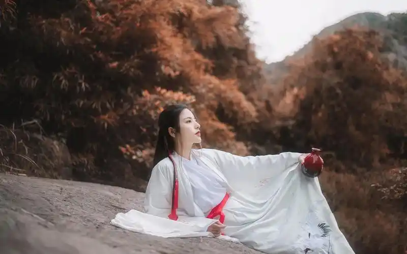 古风美女率性写真电脑壁纸图片