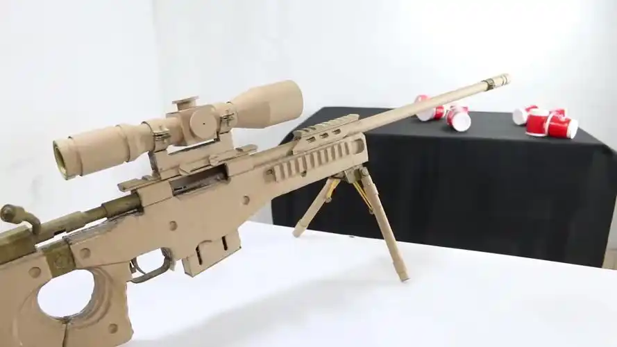 如何用环保瓦楞纸做一把吃鸡里面的awm_哔哩哔哩_bilibili