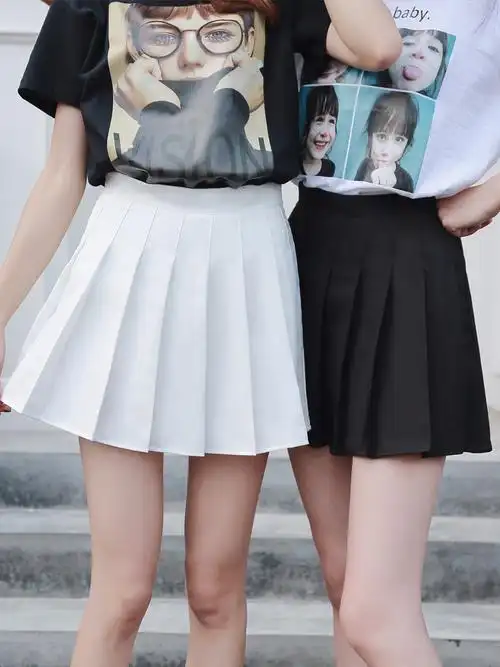 12-13-14-15-16岁18大童少女孩夏装初中学生可爱半身裙百褶裙短裙