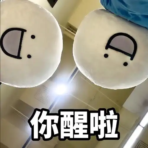 你醒啦?#小蓝表情包