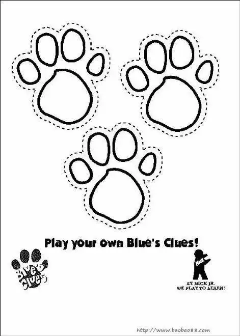 卡通狗脚丫简笔画 简笔画图片大全-普车都