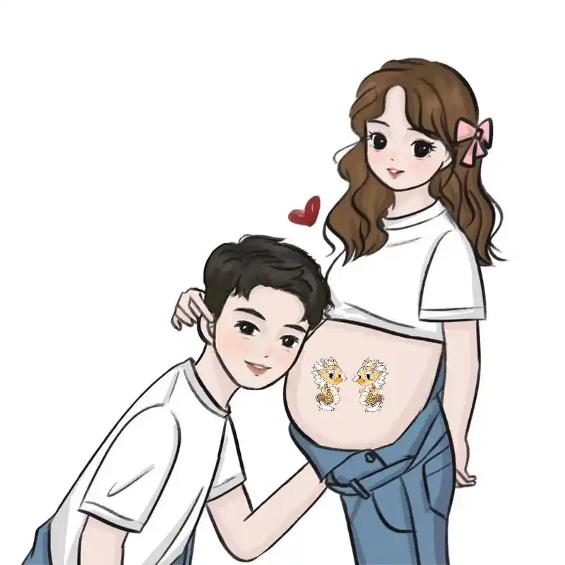 根据粉丝要求,更新肚子里两个龙宝与两个兔 - 抖音