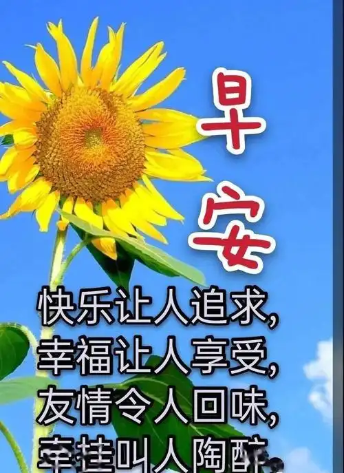 8张有创意的亲人朋友早上好免打字图片带祝福语温馨的春天大家早上好