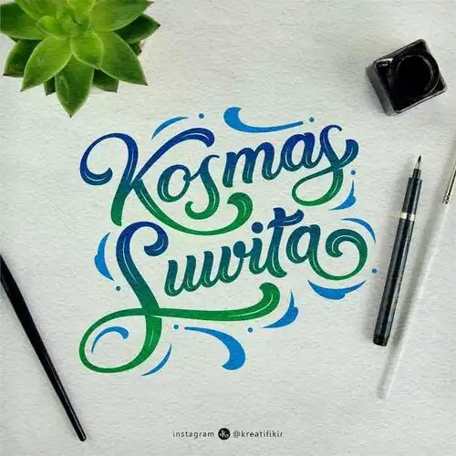 来自设计师kreatifikir676767的手写英文花体字灵感