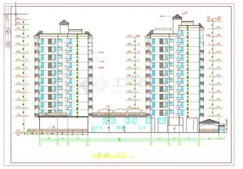 [江苏]多层南京某小区内商业街建筑施工图